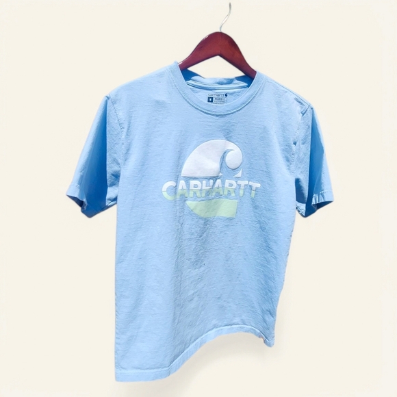 Carhartt Men's Logo T-Shirt – Light Blue – Size M - Picture 2 of 8